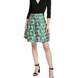 $548 NWT Diane Von Furstenberg DVF Jewel Wrap Dress Arcadia Pine Black Green